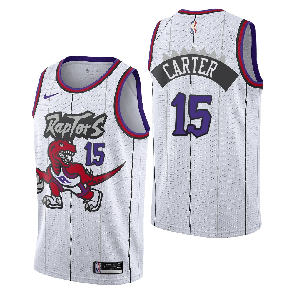 Men's Toronto Raptors #15 Vince Carter White NBA Swingman Stitched Jersey Men's Toronto Raptors #15 Vince Carter White NBA Swingman Stitched Jersey